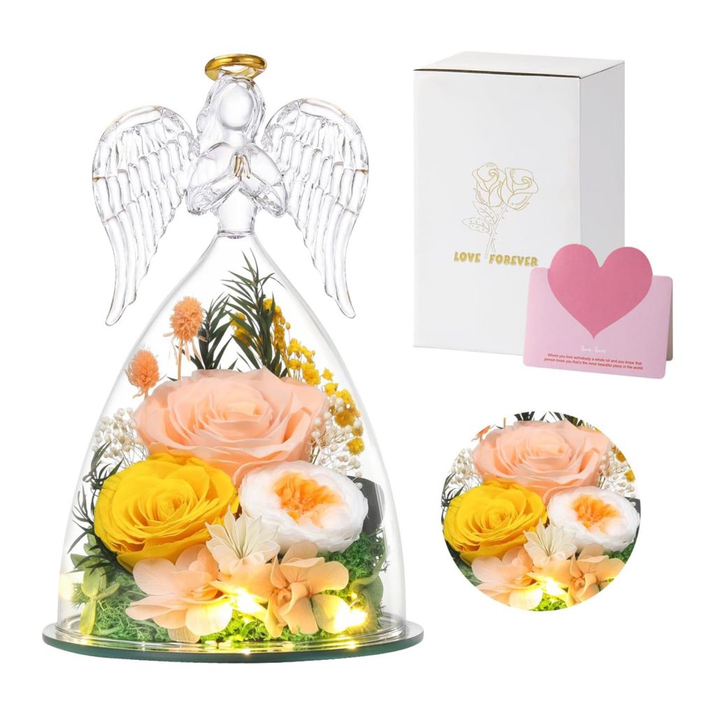 forever flower in glass angel 2
