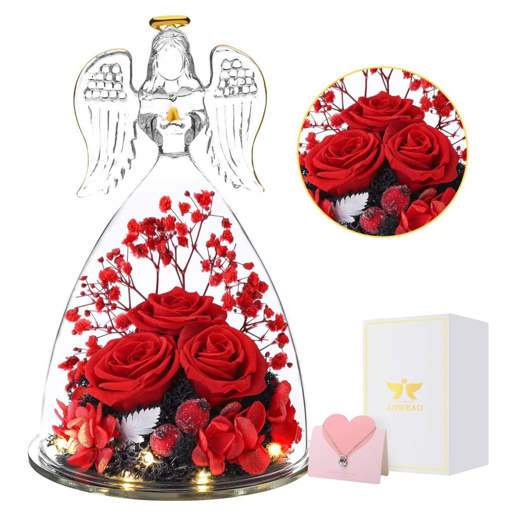 forever flower in glass angel 4