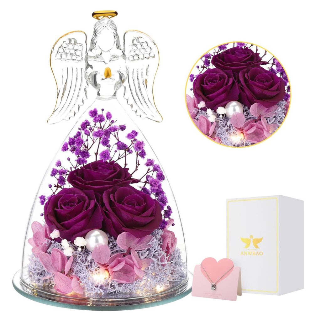 forever flower in glass angel 5