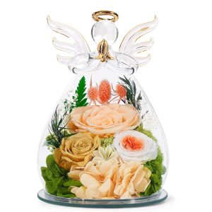 forever flower in glass angel 6