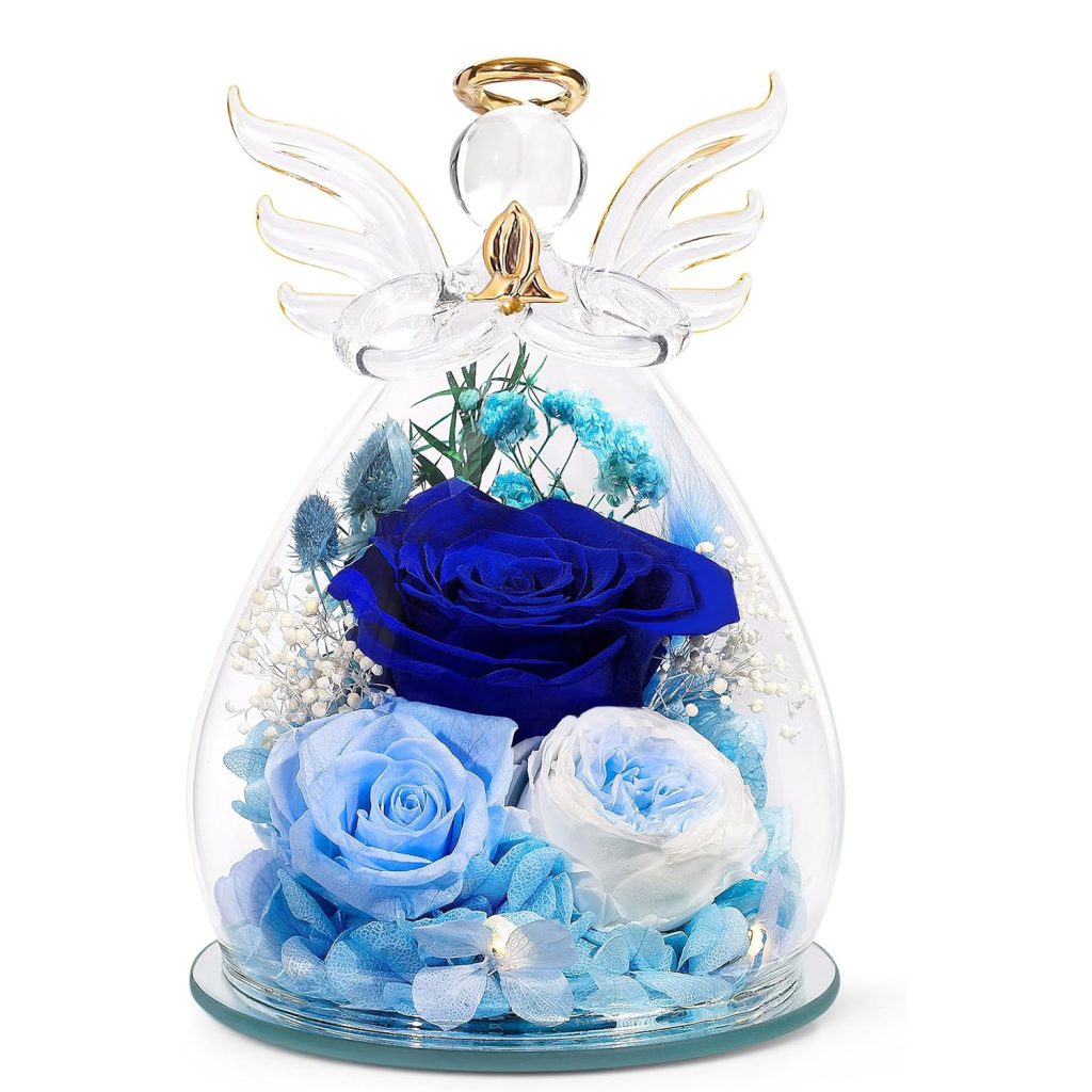 forever flower in glass angel 7