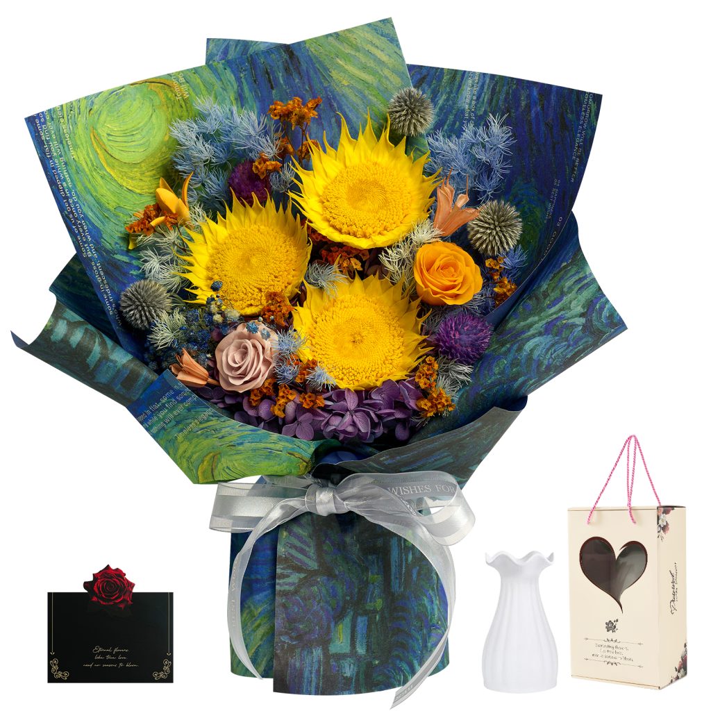 forever flowers bouquet sunflower